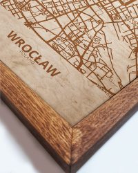 Drewniany obraz miasta – Wrocław w dębowej ramie