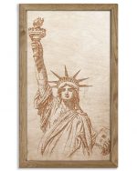 Drewniany obraz – Statua Wolności w dębowej ramie