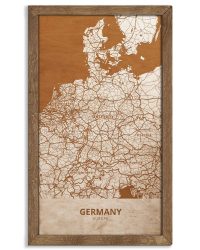 Drewniany obraz państwa - Niemcy w dębowej ramie