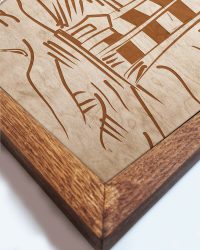Drewniany obraz – Latarnia w dębowej ramie