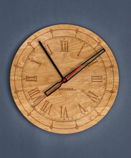 Dekoracyjny, drewniany zegar na ścianę - Classic 7 (4)
