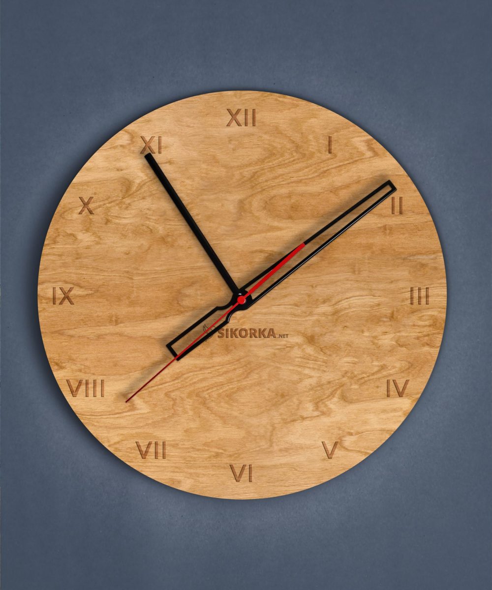 Dekoracyjny,drerwniany zegar na ścianę - Classic 4 (5)