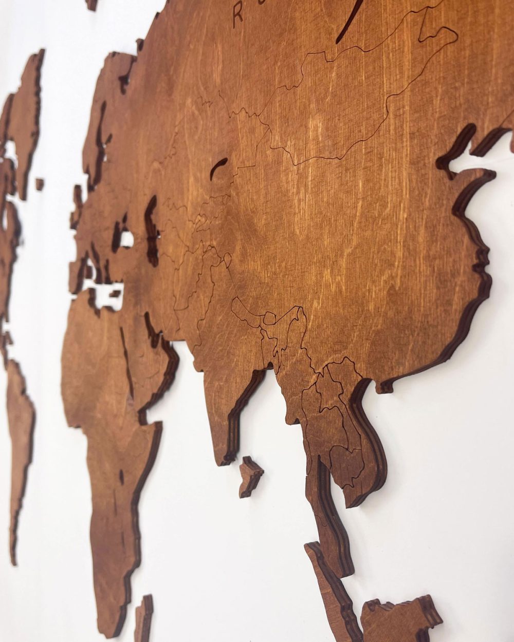 Mapa Świata z drewna Basic z granicami bez granic (1)