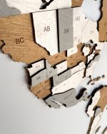 Drewniana Mapa 3d na ścianę | CREME