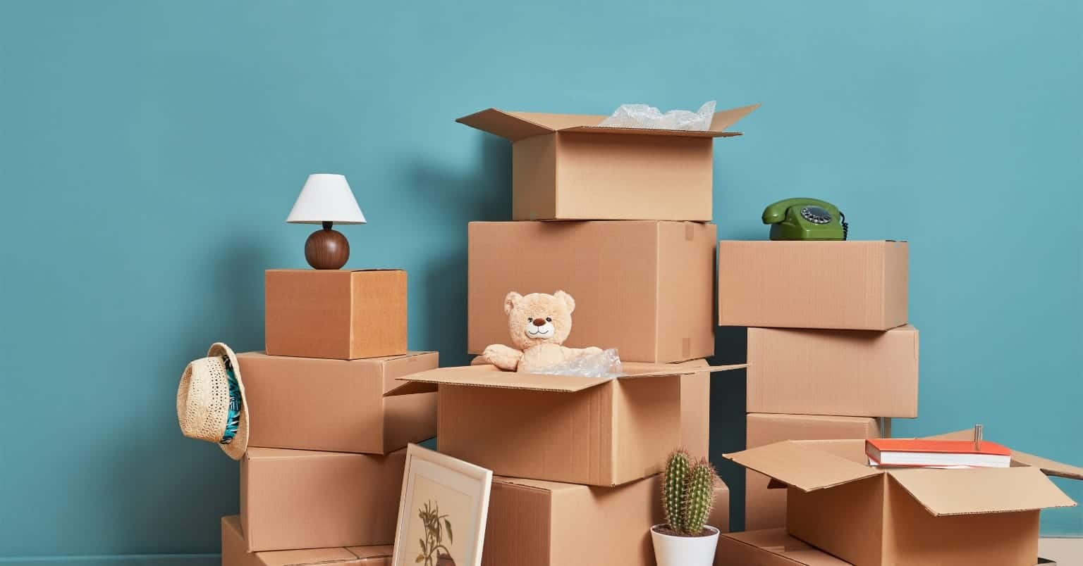 Moving — Packed Moving Boxes.