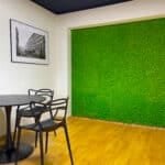 Ściana z mchu chrobotka w biurze firmy.